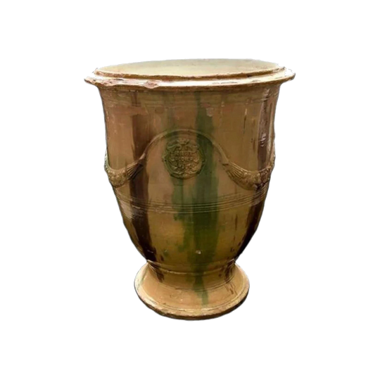 French Antique Anduze Terracotta Garden Pot, Signed Boisset-Rodier
