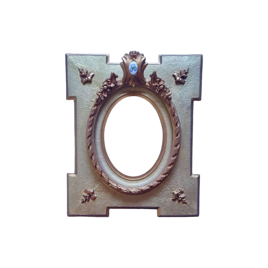 Antique French/Italian Oval Gilt Window Picture Frame, Mid to Late 19th Century