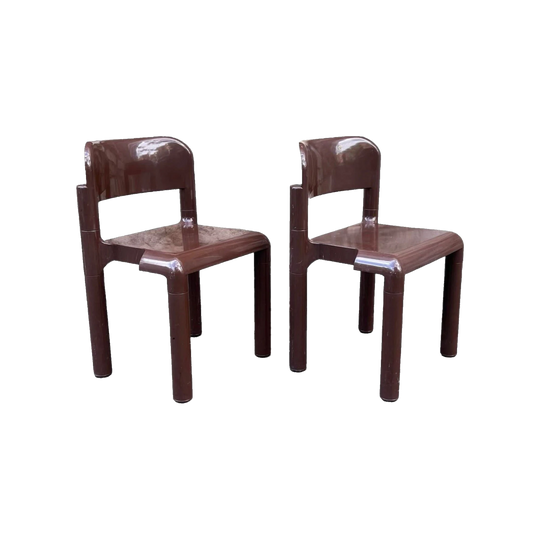 Brown plastic chair by Eero Aarnio for UPO