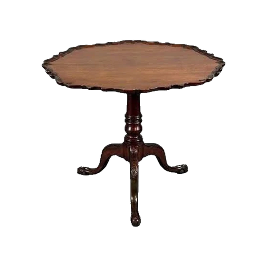 George III English Mahogany Tilt-Top Pie-Crust Tea / Wine / Centre / Occasional Table, c. 1775