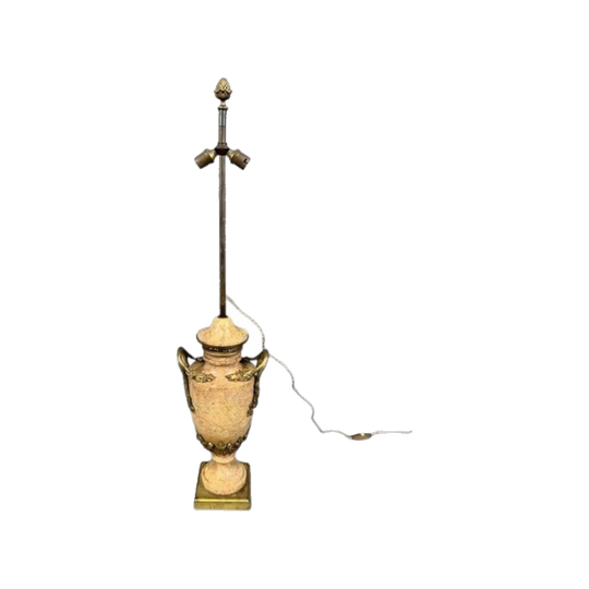 French Marble and Gilt Bronze Table Lamp, Early 1900s