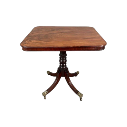 Antique English Regency/Georgian Mahogany Tilt-Top Occasional Table, c. 1820