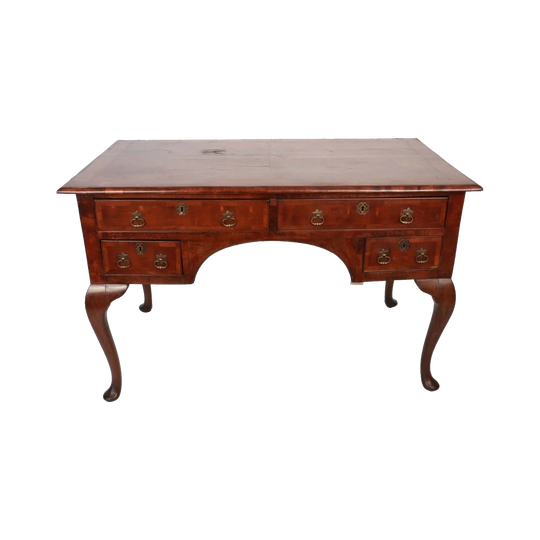 English George II–Style Walnut Desk, Early 20th Century