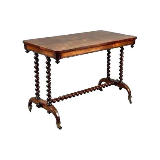 Antique Early Victorian English Side Table in Brazilian Rosewood, 19th Century