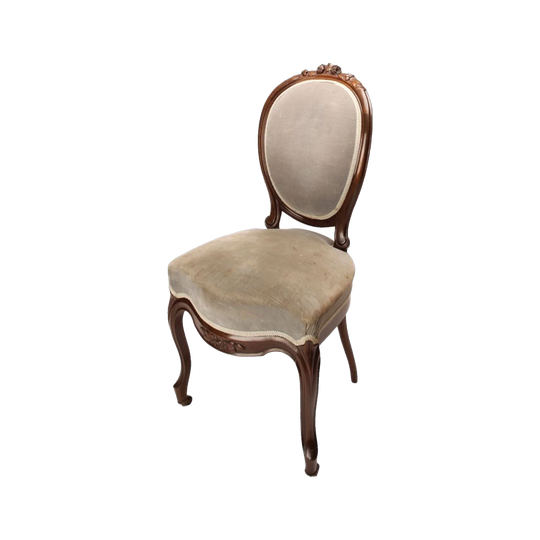 Antique French 19th Century Set of 8 Louis Philippe Beech Dining Chairs in the Louis XV Manner – 2 Carvers and 6 Side Chairs