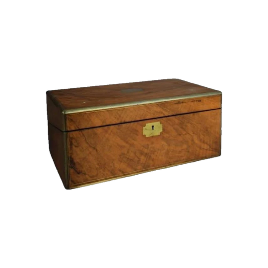 Antique English Victorian Walnut Writing Slope / Box