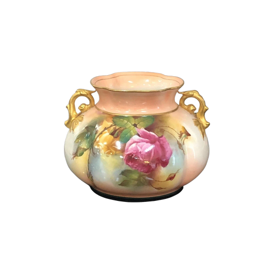 20th Century Royal Worcester Hadley Shape Squat Vase, c.1908