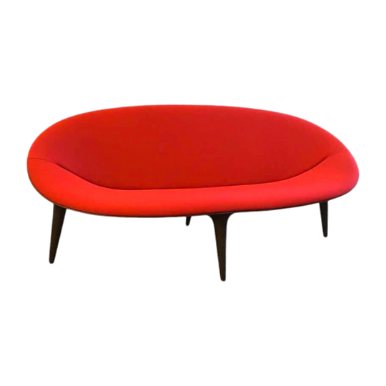 Phillipe Starck 'Strange Thing' Sofa for Cassina, 2002 – Red Giano Neoprene, Titanium Grey Shell