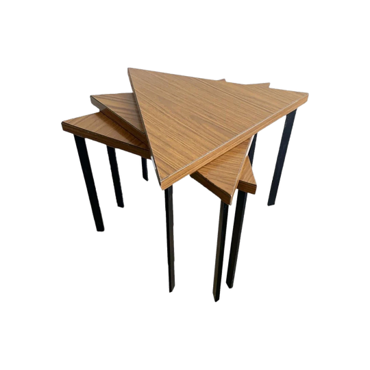 Modernist Set of Nesting Tables with Angular Lines