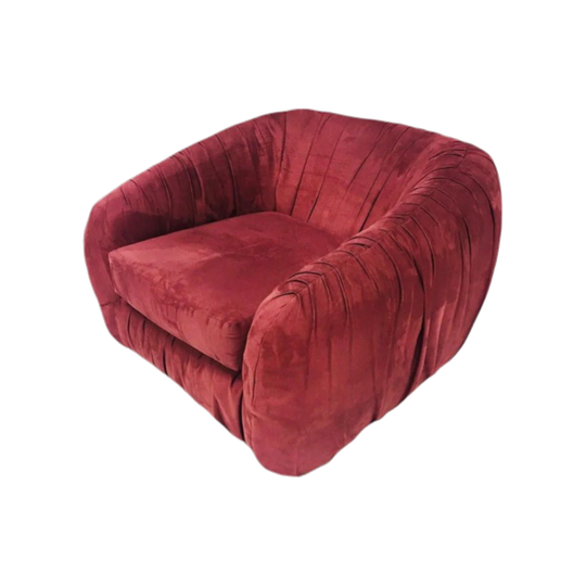 Fler ‘Flerbelle’ Armchair, 1960s — Airborne France Design, Wine Suede