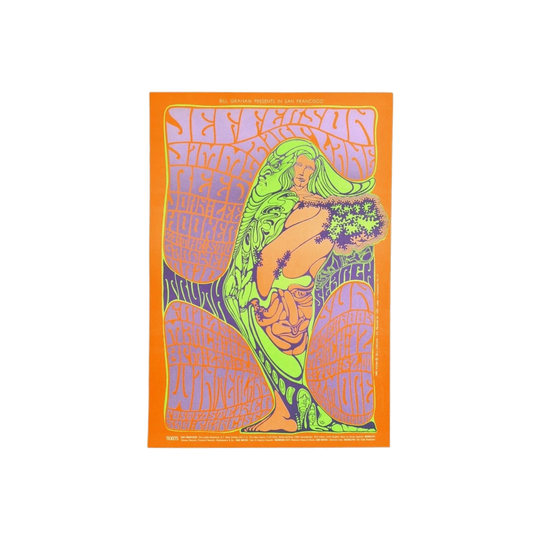 1960s ‘Truth Search’ Psychedelic Rock Concert Poster — Family Dog, Featuring Jefferson Airplane