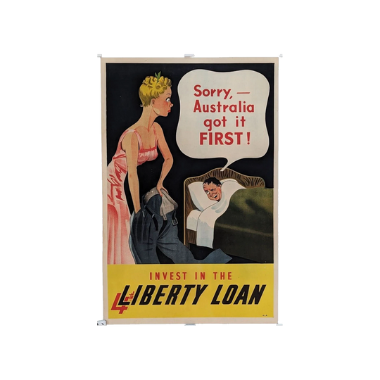 Second World War Australian Propaganda Poster – 4th Liberty Loan, October 1943