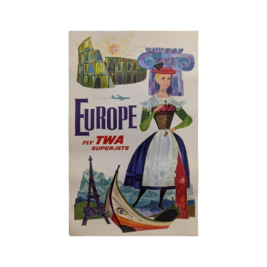 Europe — Colosseum, Big Ben, Eiffel Tower, Column