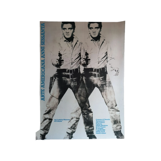 Double Elvis by Andy Warhol — 1987, Italy — Arte Americana Anni Sessanta — Mounted on Archival Paper, Linen-Backed