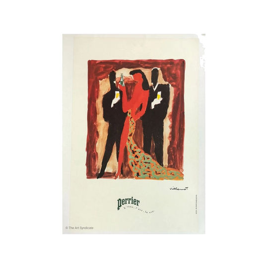 Perrier “L’eau, l’air, la vie” by Bernard Villemot, France, Circa 1970