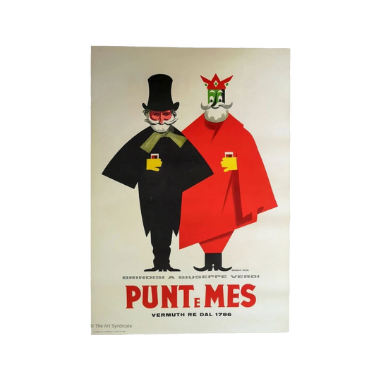 Punt e Mes Vermuth ‘Re dal 1786’ by Armando Testa, 1951, Italy