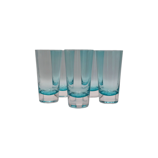 Villeroy & Boch highball glasses, Turquoise shade. Poland. Set of 5