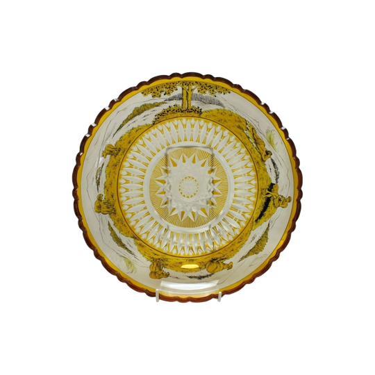 Enameled glass bowl