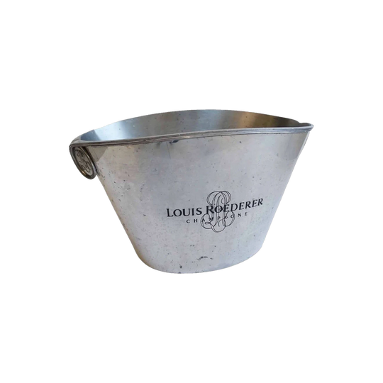 Louis Roederer French Champagne Multi-Bottle Bucket, Pewter Tin, Mid-20th Century (CB 326)