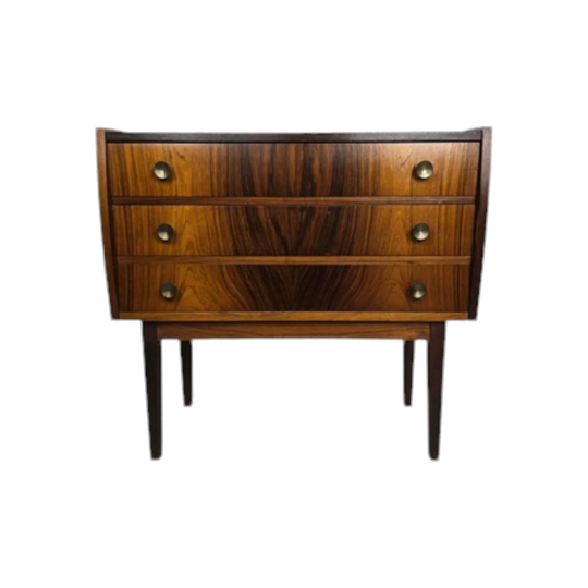 Chest of drawers with brass handles