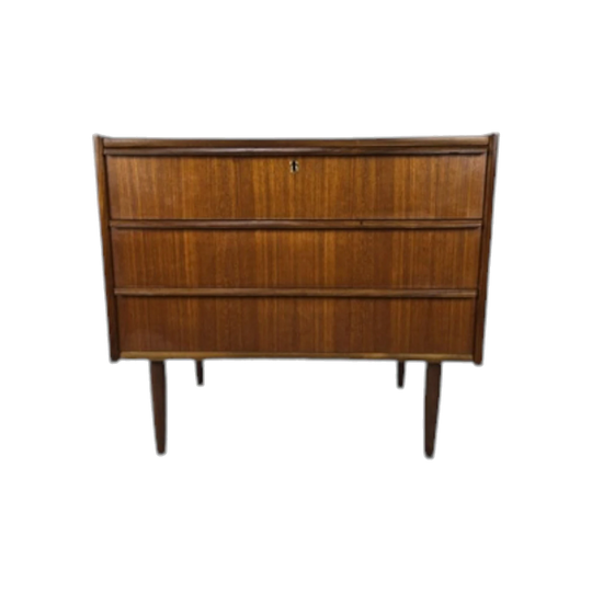Teak chest of three drawers