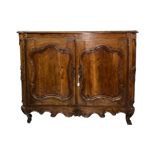 French cherrywood buffet, shaped panels, early 18th century