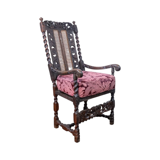 Charles II ‘Restoration’ oak arm chair, Circa 1670