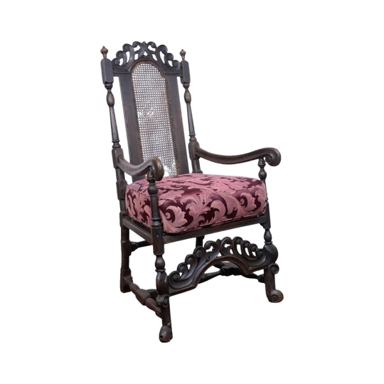 William & Mary oak arm chair, late 17th century