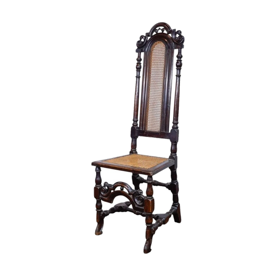 William & Mary beech chair, high back, circa 1695
