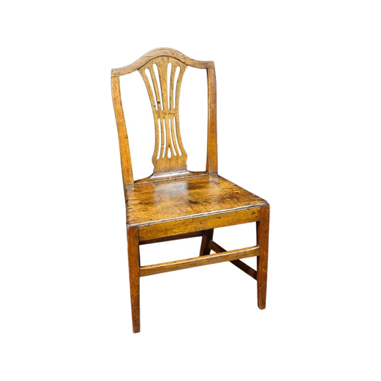 Country Hepplewhite oak chair, c.1800