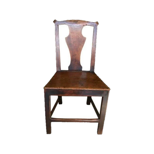 Country elm chair, vase shape splat, c.1800