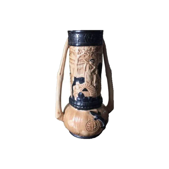 Large Bretby pottery vase, Chinese landscape, c.1915