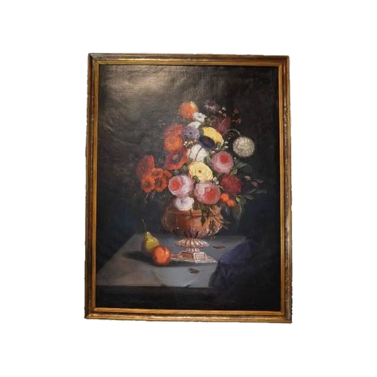 Oil on Canvas, Italian Vase of Flowers, Italian early 18th century