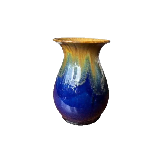 Remued Australian Pottery blue/brown vase, no. 184, c. 1930