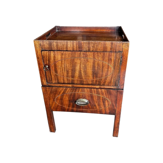 George III mahogany bedside cabinet, C. 1790