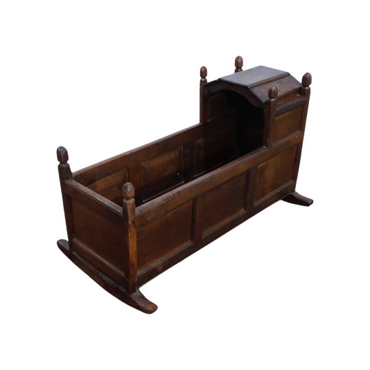 English oak cradle, Charles II,  circa 1685