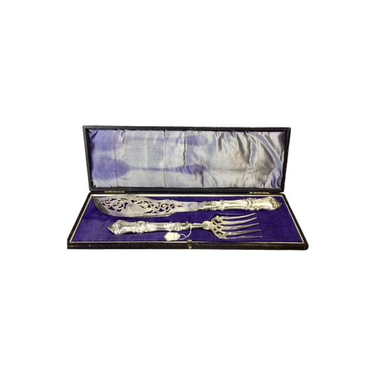 Pair of fish or cake servers