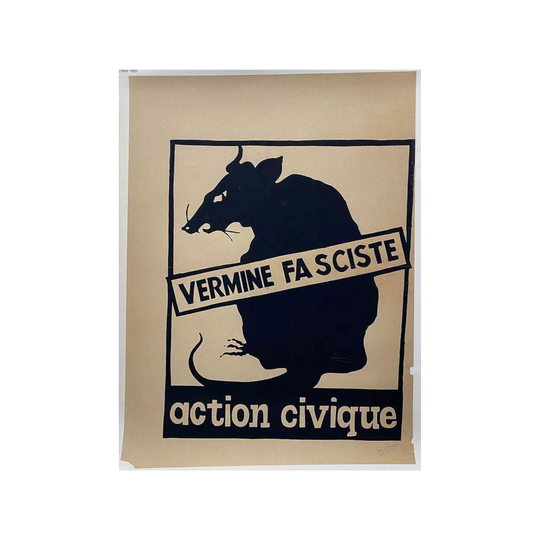 Vermine Fasciste May 1968 Original Vintage Poster