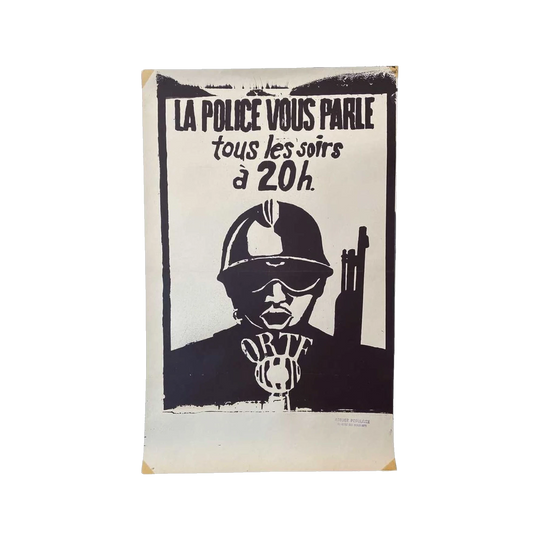 La Police Vous Parle Tous Les Soirs À 20 H May 1968 Original Vintage Poster