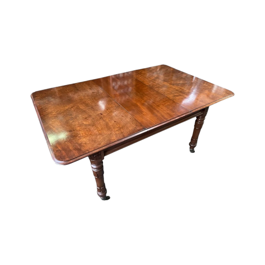 Regency mahogany extension table, bellflower carving, c.1820