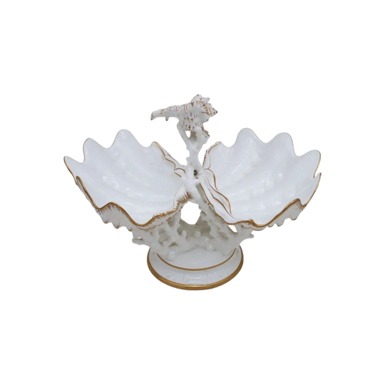 Wedgwood gilt bone china clam shell centrepiece