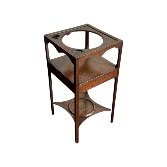 Georgian Oak washstand bedside table, c. 1800