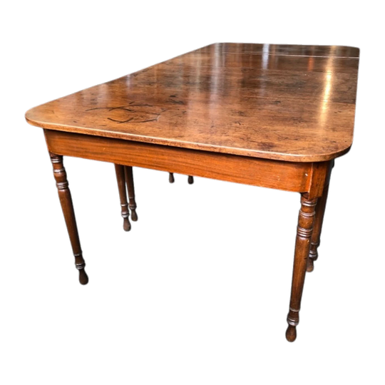Georgian Mahogany dining table, 3 parts to seat 8, C. 1825