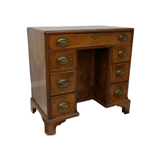 George II Walnut kneehole desk, C. 1730