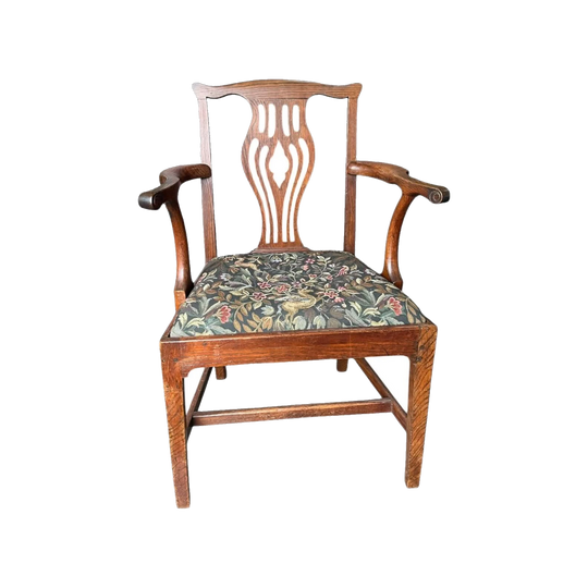 George III oak armchair, C. 1770