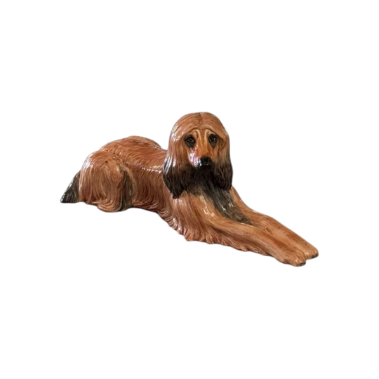 Vintage Italian Majolica Afghan Hound by Saywell Imports