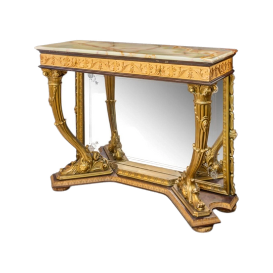 Italian parcel gilt console table