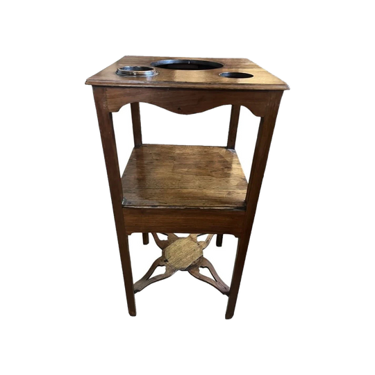 George III mahogany washstand, open top, C. 1785