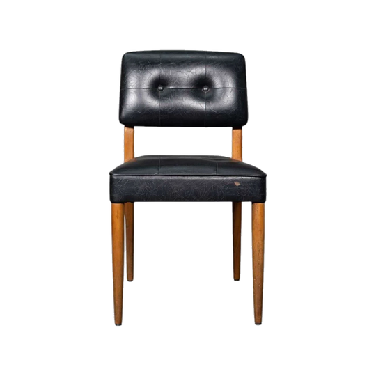 Set of Four 1970s Timber Dining Chairs – Restored Frames, Backrests Lowered, Ready for Upholstery