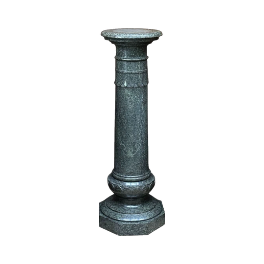 French Vert de Patricia Green Solid Marble Pedestal, c.1860